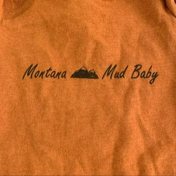 Montana mud shirts mud baby baby gender neutral orange mud pie bodysuit -6M - Picture 2 of 10